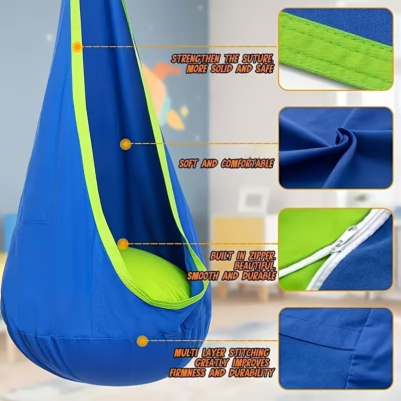 Kids Hanging Chair Indoor Outd - Kids Outdoor Hammock Swing ulasan dan harga