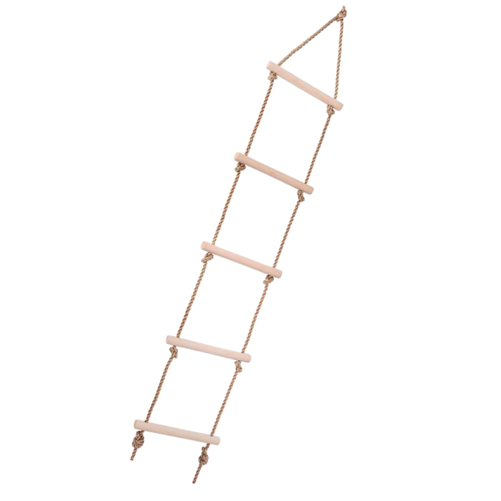 Kids Climbing Wooden Rope Ladd - Kids Outdoor Ladder ulasan dan harga