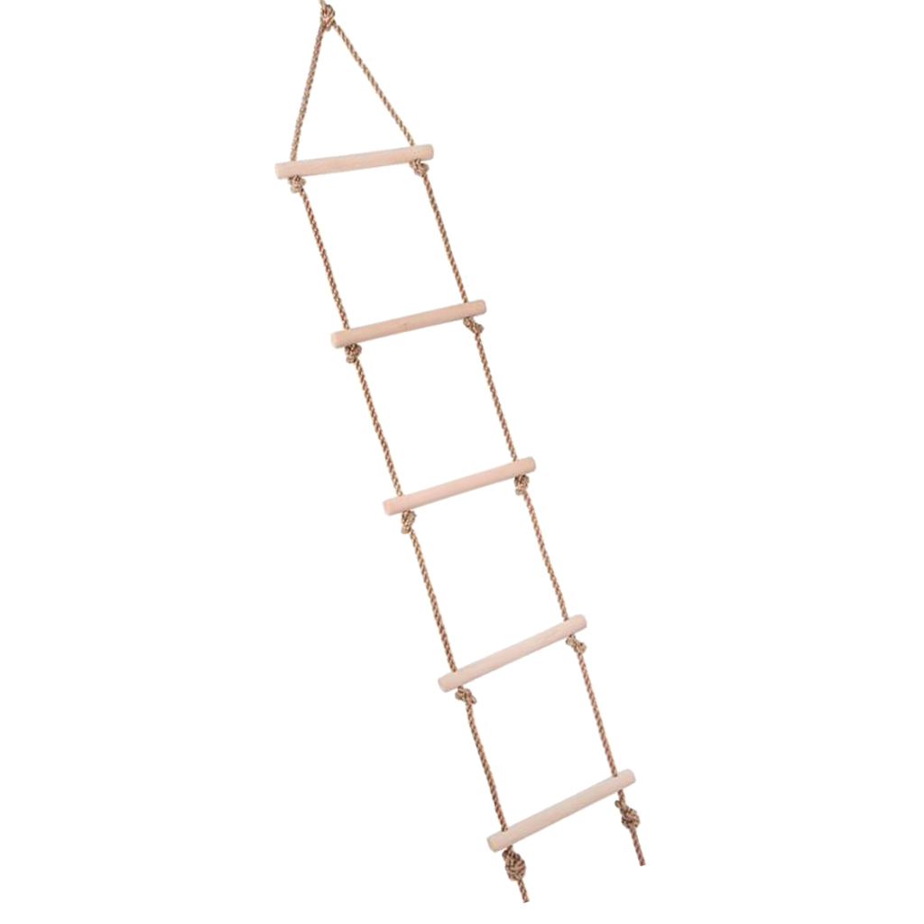 Kids Climbing Wooden Rope Ladd - Kids Outdoor Ladder ulasan dan harga