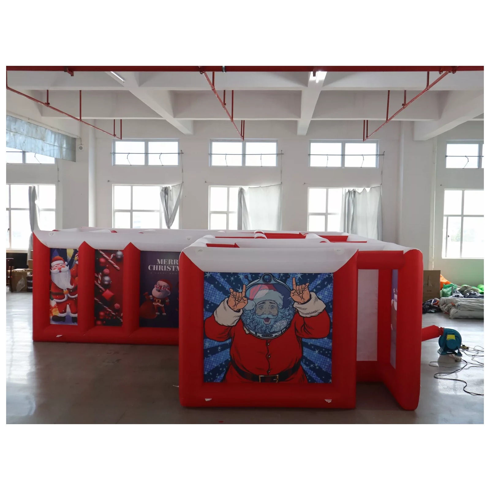 Large Red White Flat Roof Infl - Kids Outdoor Fun ulasan dan harga