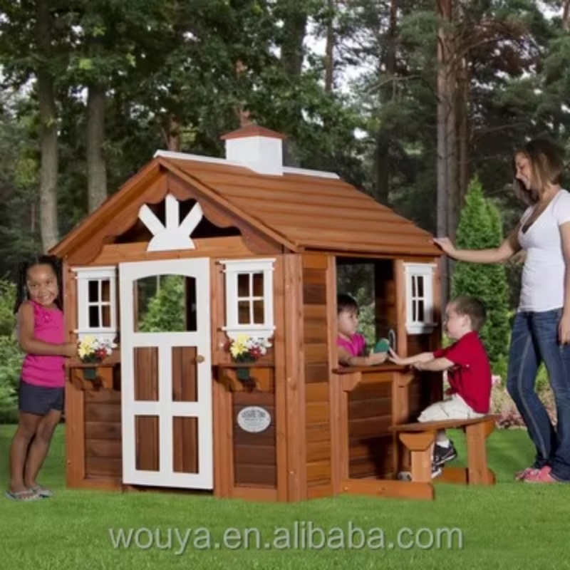 Cheap Prefabricated Wooden Pla - Kids Outdoor Playhouse ulasan dan harga