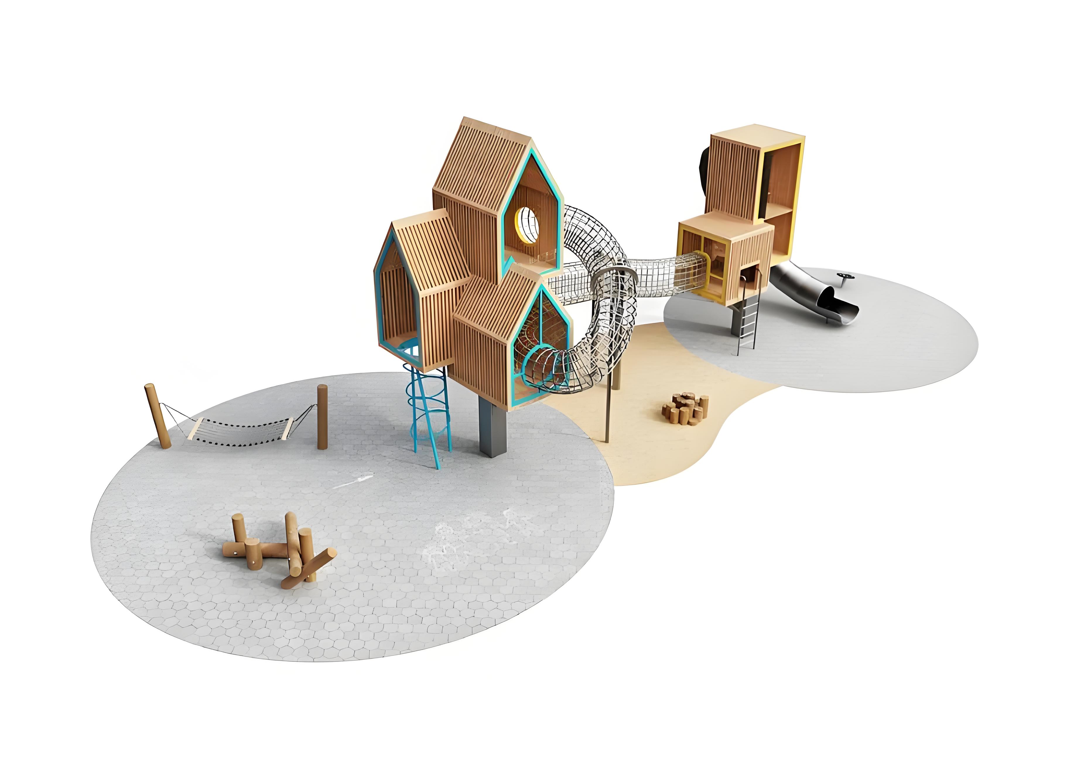 Custom Outdoor Amusement Park  - Kids Outdoor Treehouse ulasan dan harga
