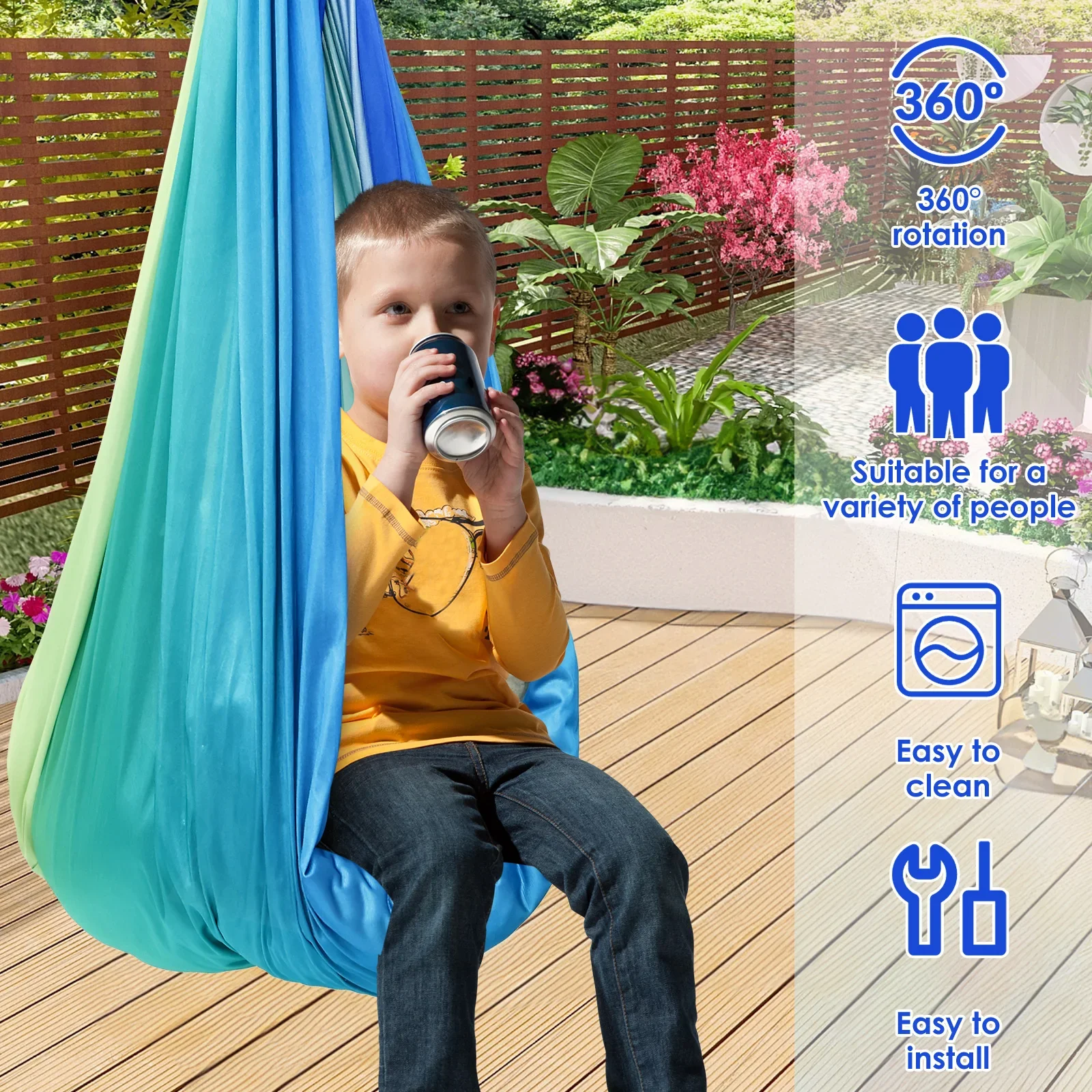 Sensory Swing Comfortable Kids - Kids Outdoor Hammock Swing ulasan dan harga