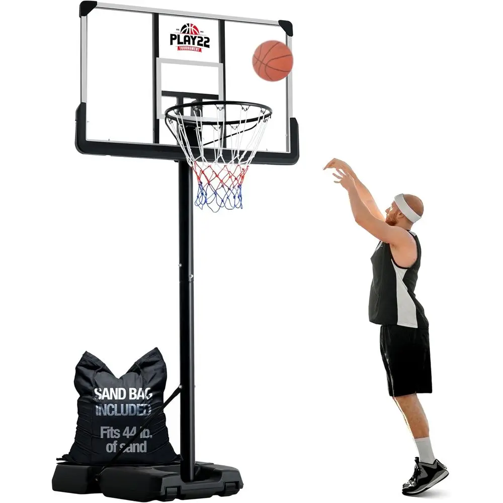 Adjustable 44 Shatterproof Bas - Kids Outdoor Basketball Hoop ulasan dan harga