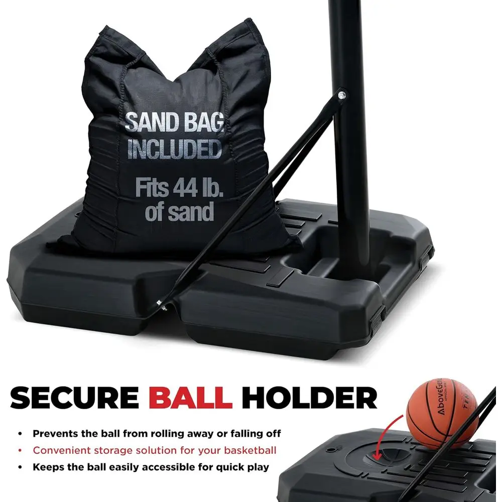 Adjustable 44 Shatterproof Bas - Kids Outdoor Basketball Hoop ulasan dan harga